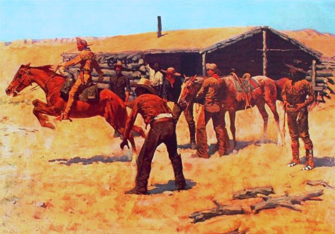 664x464 Fileremington Coming And Going Of The Pony Express.jpg - Pony Express Painting