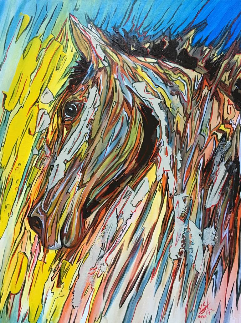 770x1033 Saatchi Art Painted Pony Painting By Nova Simons - Pony Painting