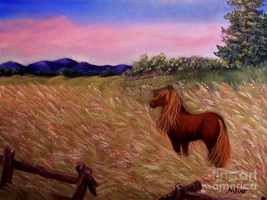 900x675 My Pretty Pony Painting By Peggy Miller - Pony Painting