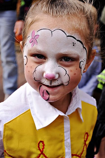 425x640 Find A Face Painter That Can Do This!! Too Cute Poodle Design - Poodle Face Painting
