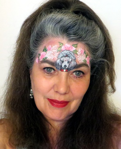 414x507 Poodle - Poodle Face Painting