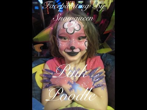 480x360 Pink Poodle Facepainting By Snowqueen - Poodle Face Painting