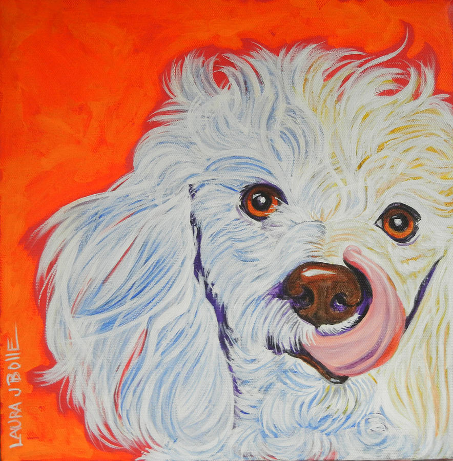884x900 Poodle Face Painting By Laura Bolle - Poodle Face Painting