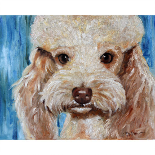 498x498 Print Red Apricot Poodle Dog Art Oil Painting - Poodle Oil Painting