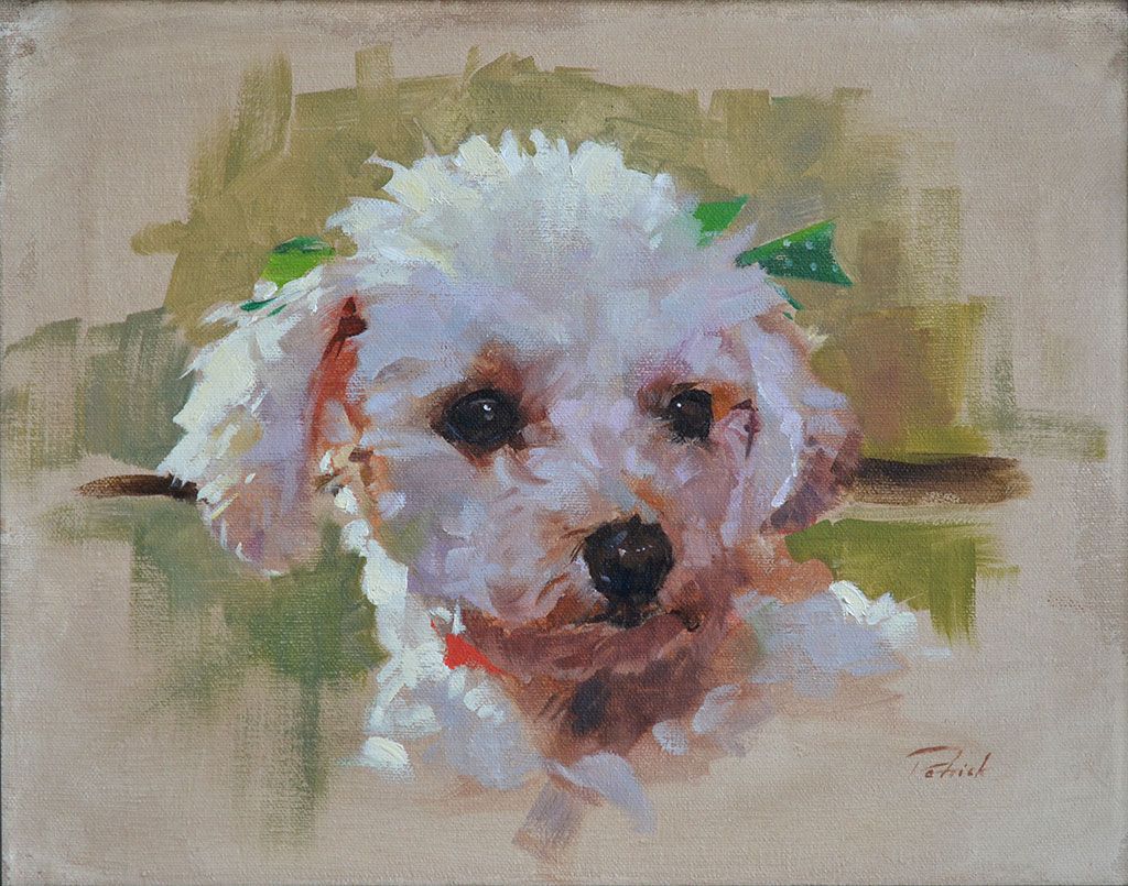 1024x805 Patrick Saunders Fine Arts - Poodle Oil Painting