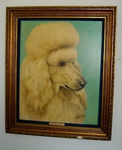 244x300 Ron Rophar Vintage 1978 Original Show Dog Champion Kalis Appolo - Poodle Oil Painting