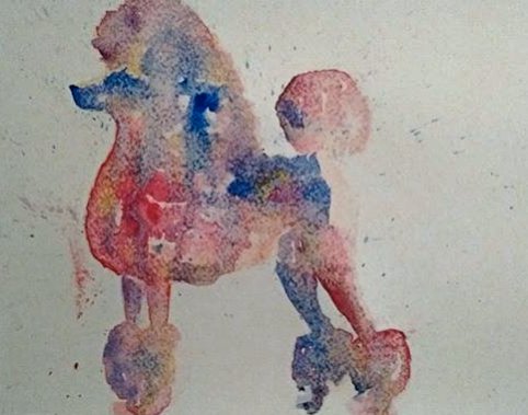 482x379 Poodle Paintings ) - Poodle Painting