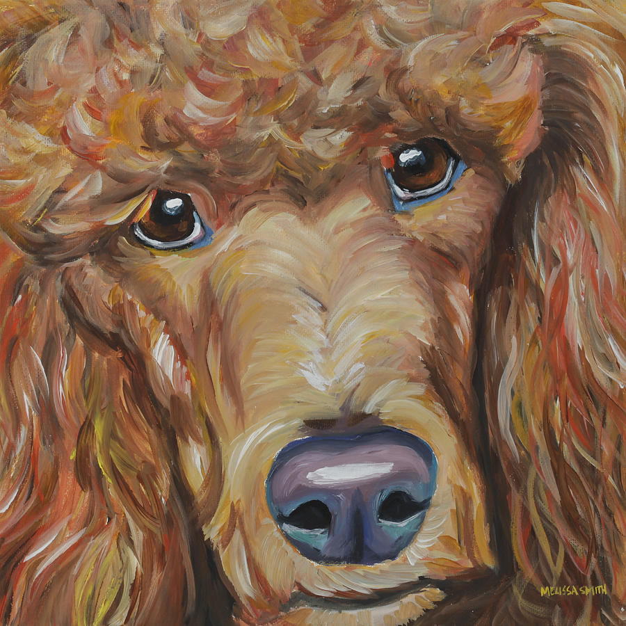 900x900 Standard Poodle Painting By Melissa Smith - Poodle Painting