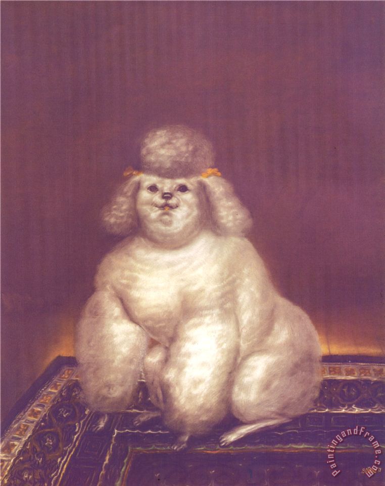 762x960 Fernando Botero Poodle Painting - Poodle Painting
