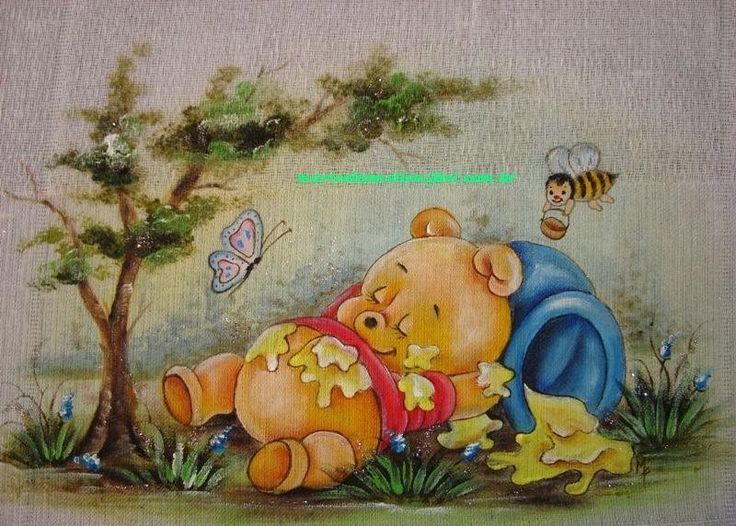 736x526 Pin By Iwana Racka On Obrazek 2 Crafts - Pooh Bear Painting