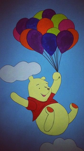 Pooh Bear Painting at PaintingValley.com | Explore collection of Pooh ...