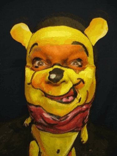 375x500 Pooh Bear Face Paint Video Art! - Pooh Bear Painting