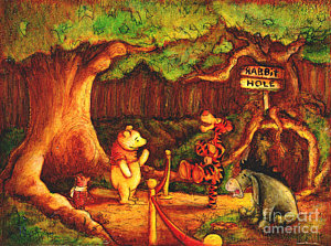 300x223 Pooh Bear Paintings Fine Art America - Pooh Bear Painting
