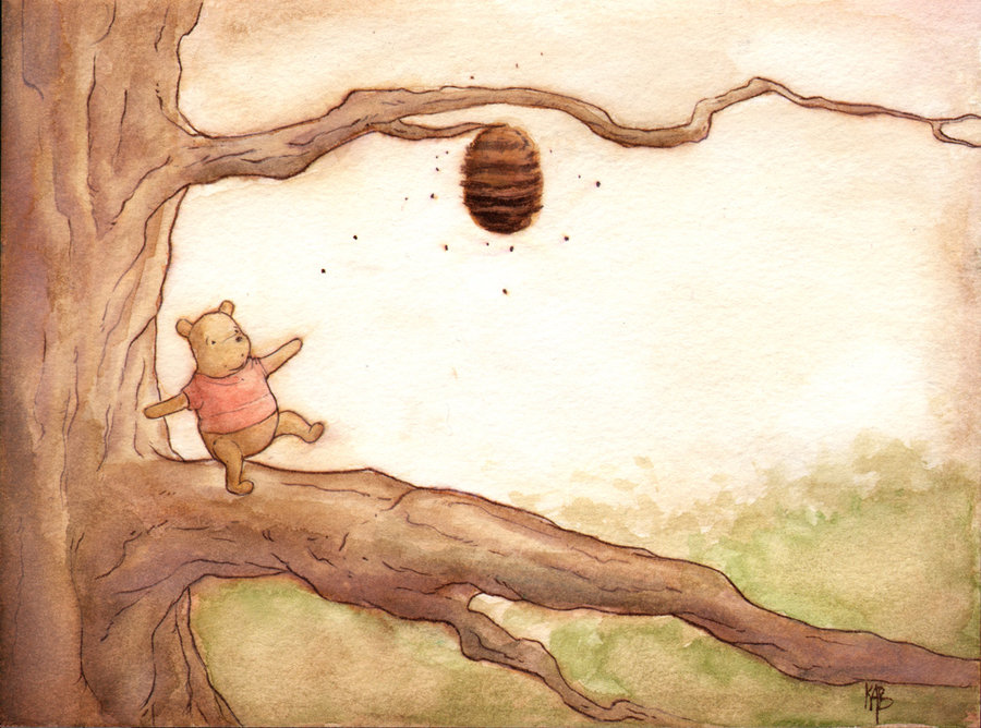 900x668 Pooh Bear By Kylebice - Pooh Bear Painting