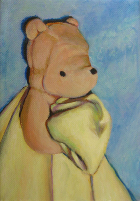 490x701 Pooh Bear Your Toy Portrait - Pooh Bear Painting