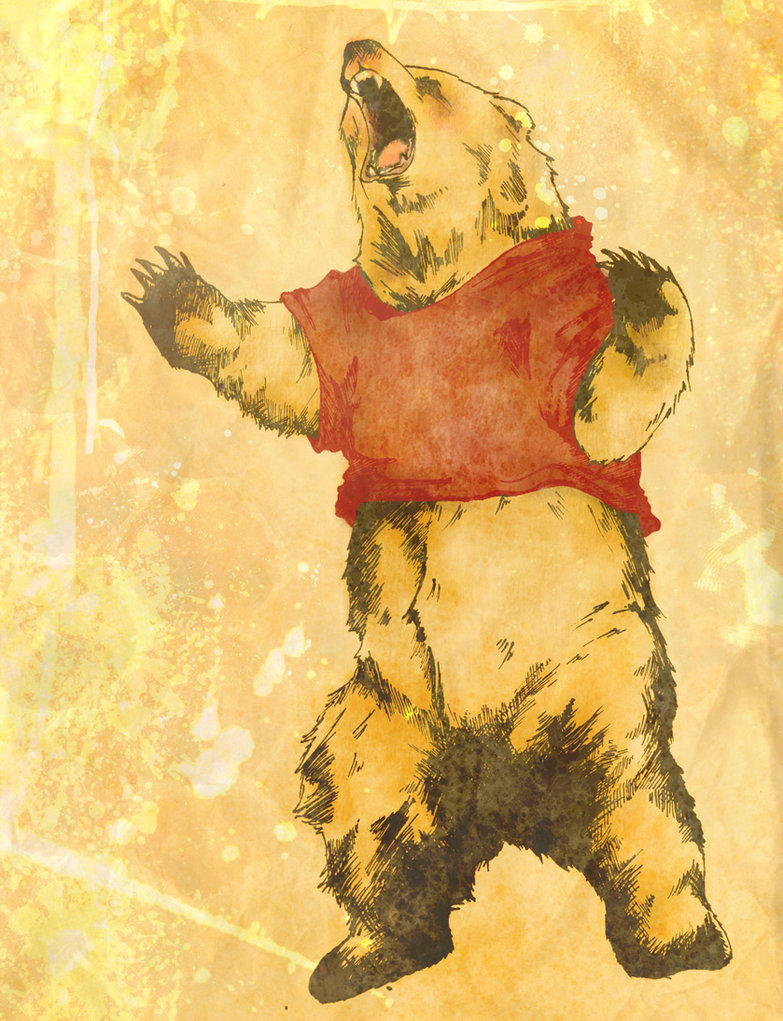 783x1021 Silly Ol' Pooh Bear By Toxicness - Pooh Bear Painting