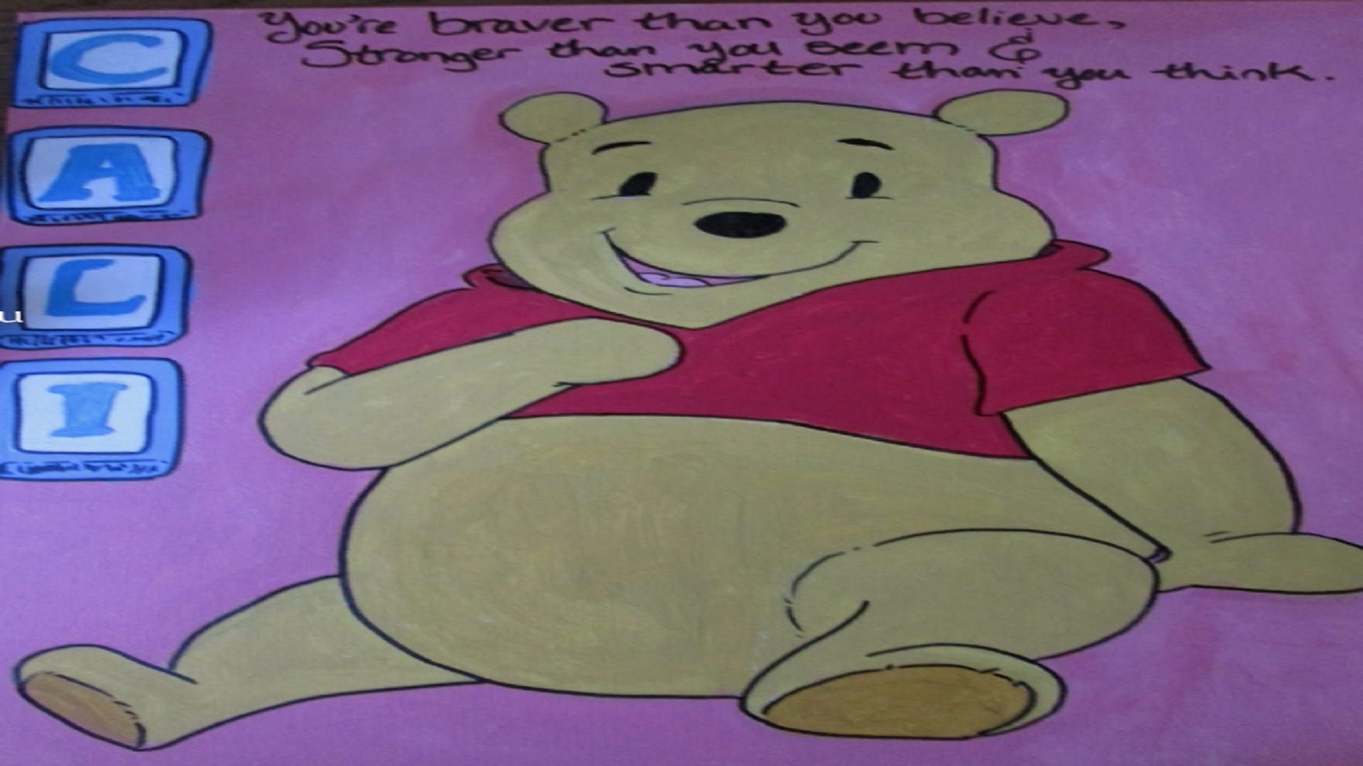 1920x1080 On Canvas Speed Painting Winnie The Pooh Bear (Perfect - Pooh Bear Painting