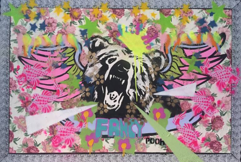 770x520 Saatchi Art Fancy Pooh Painting By Hermes Berrio - Pooh Painting