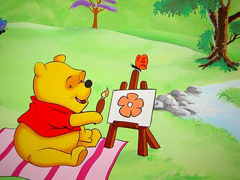 350x263 Winnie The Pooh Mural 6 - Pooh Painting