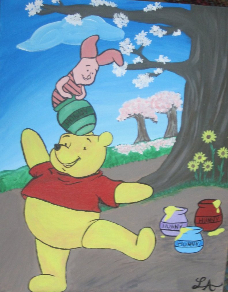 791x1011 Winnie The Pooh Acrylic Painting - Pooh Painting