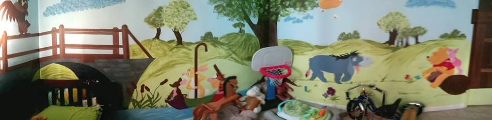 1015x249 Diy How To Paint A Mural (Winnie The Pooh) 8 Steps (With Pictures) - Pooh Painting
