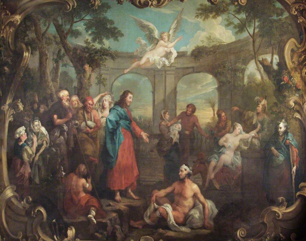 1000x787 Christ - Pool Of Bethesda Painting