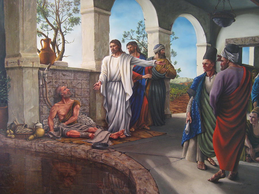 900x675 Bethesda - Pool Of Bethesda Painting