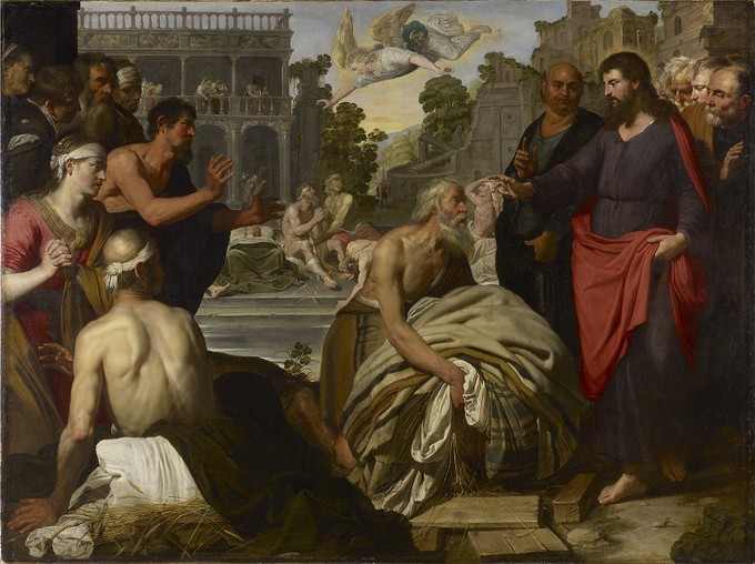 680x508 Christ - Pool Of Bethesda Painting