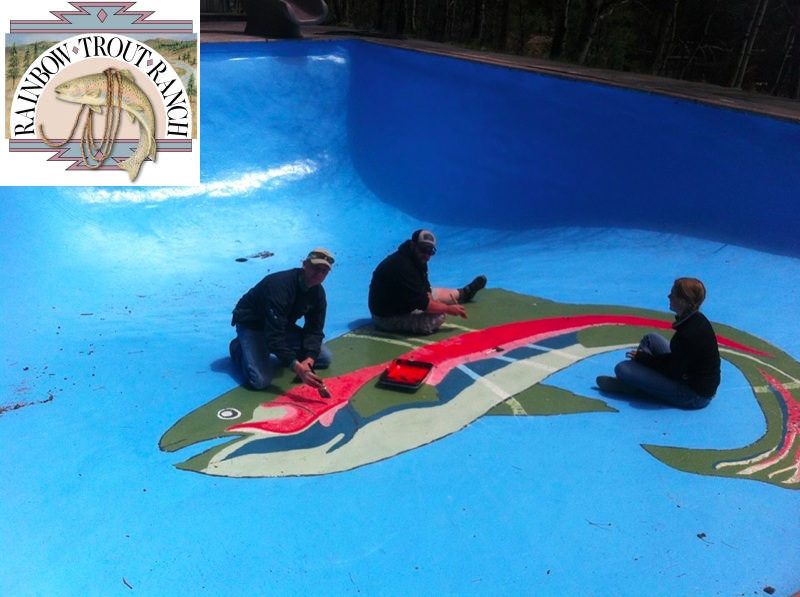 800x597 New Rainbow Trout Ranch Pool Painting Dude - Pool Painting