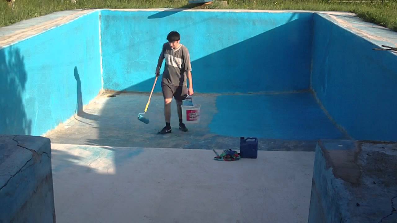 1280x720 Painting The Swimming Pool - Pool Painting