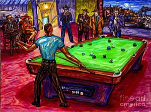 300x224 Pool Table Paintings Fine Art America - Pool Table Painting