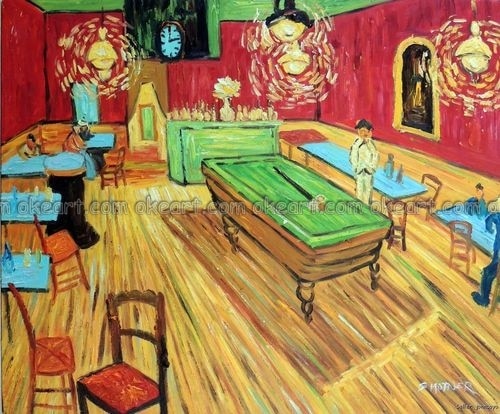 500x414 Hand Painted Pool Billiards Table In Bar Saloon Tavern Restaurant - Pool Table Painting
