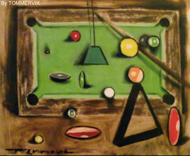647x531 Pool Table Painting By Tommervik - Pool Table Painting