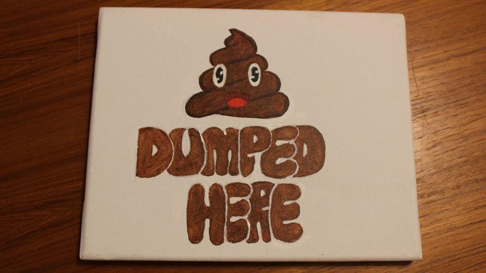 960x539 Poop Emoji Painting, It Now Resides On My Bathroom Door Lol. Speed - Poop Emoji Painting