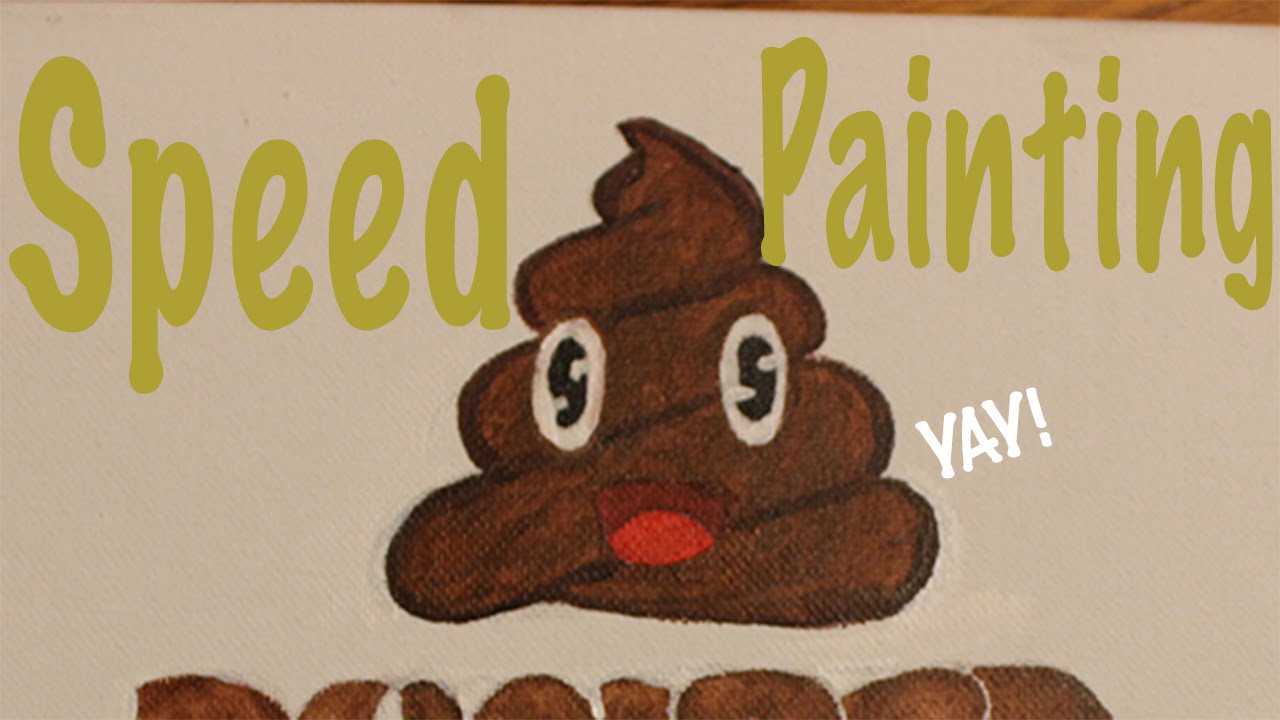 1280x720 Speed Painting Poop Emoji - Poop Emoji Painting
