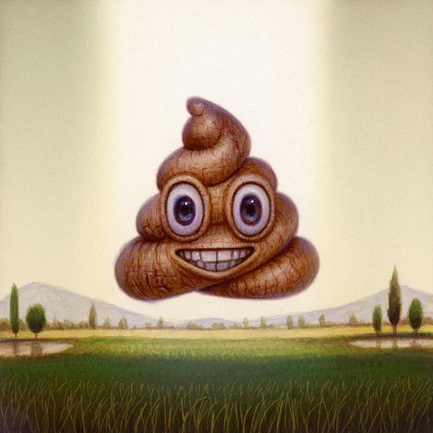630x630 The Fine Art Of The Crying Cat And Smiling Poop Emoji - Poop Emoji Painting
