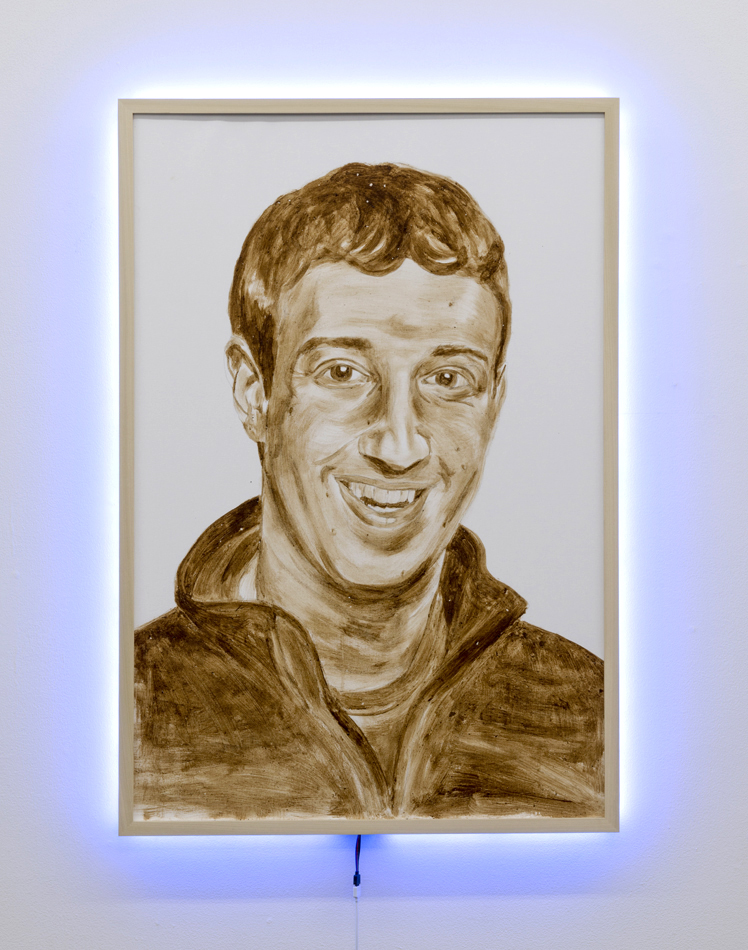 748x950 This Poop Painting Of Mark Zuckerberg Is The Digital Era'S - Poop Painting