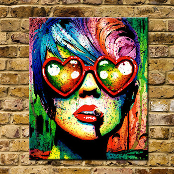 350x350 Fun Portrait Pop Art Painting - Pop Art Acrylic Painting