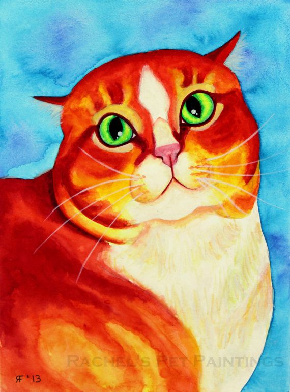 570x771 Pop Art Cat Painting , Limited Edition 8 X 10 Giclee Print - Pop Art Cat Painting