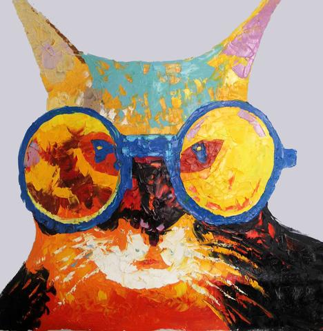 468x480 Pop Art Paintings Pop Art For Sale Creative Strokes - Pop Art Cat Painting