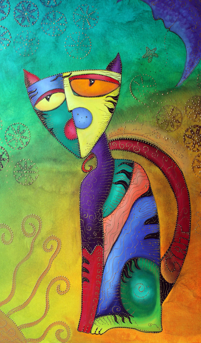 Pop Art Cat Painting at PaintingValley.com | Explore collection of Pop ...