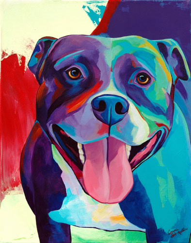 394x500 Colorful Pop Art Pet Portraits Dog And Cat Paintings - Pop Art Cat Painting