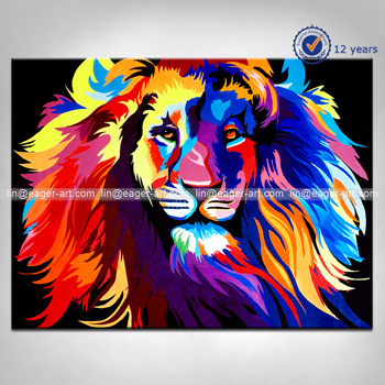 350x350 Wholesale New Design Unique Animal Pop Art Handmade Modern - Pop Art Oil Painting