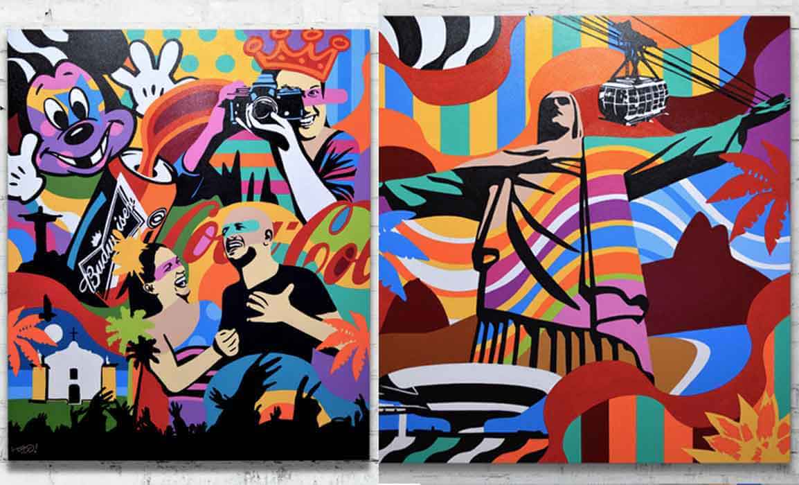 1154x700 Pop Art Paintings Of The Brazilian Artist Lobo Lobo Pop Art - Pop Art Painting