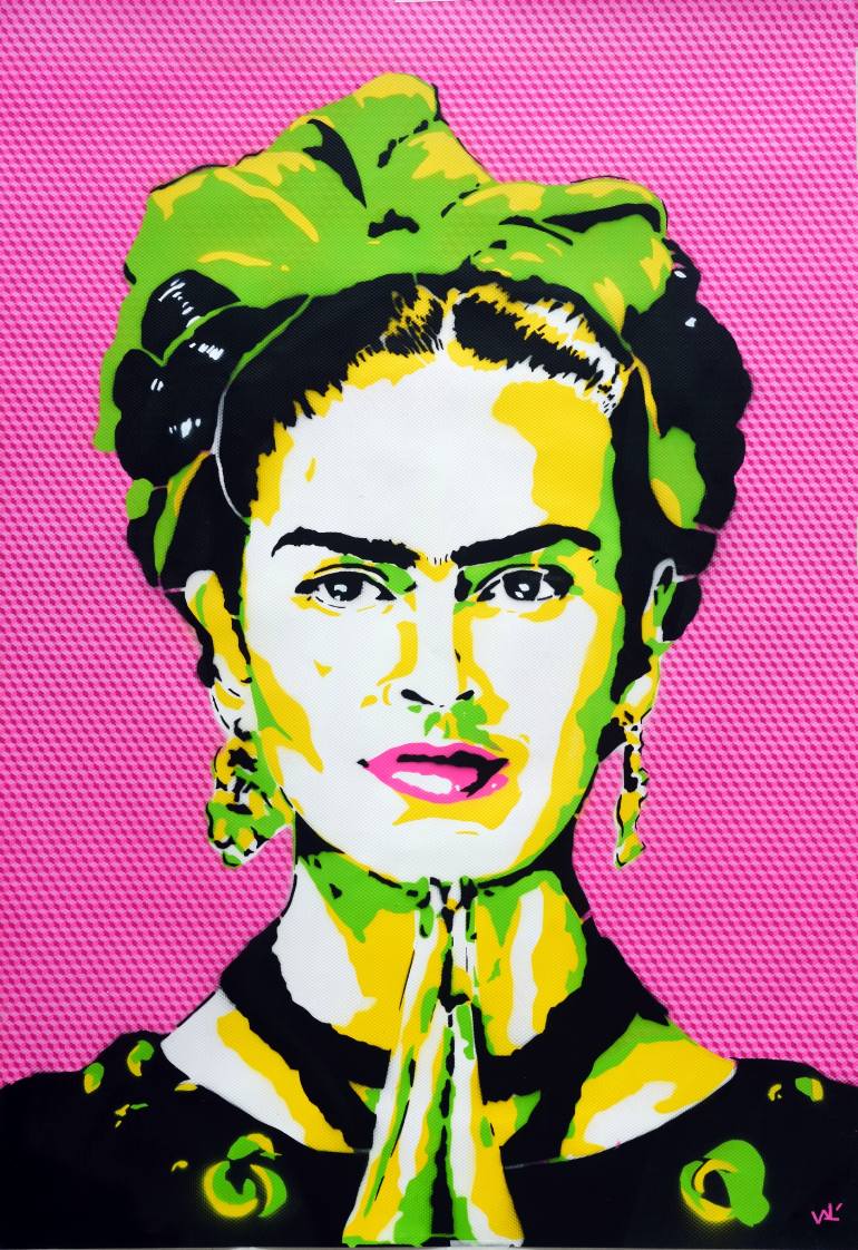 770x1122 Saatchi Art Frida Kahlo Pink - Pop Art Painting