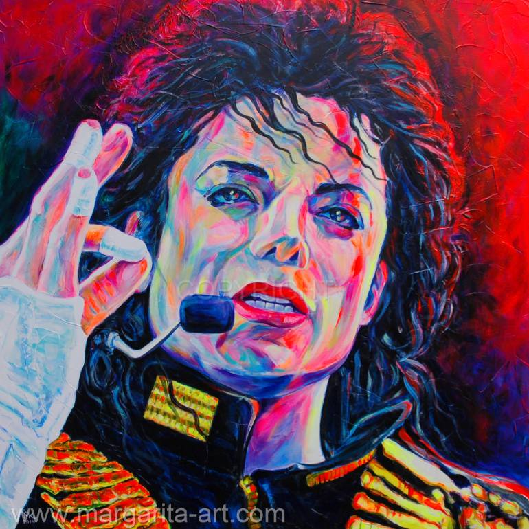 770x770 Saatchi Art Original Painting Portrait Of King Of Pop Painting By - Pop Painting