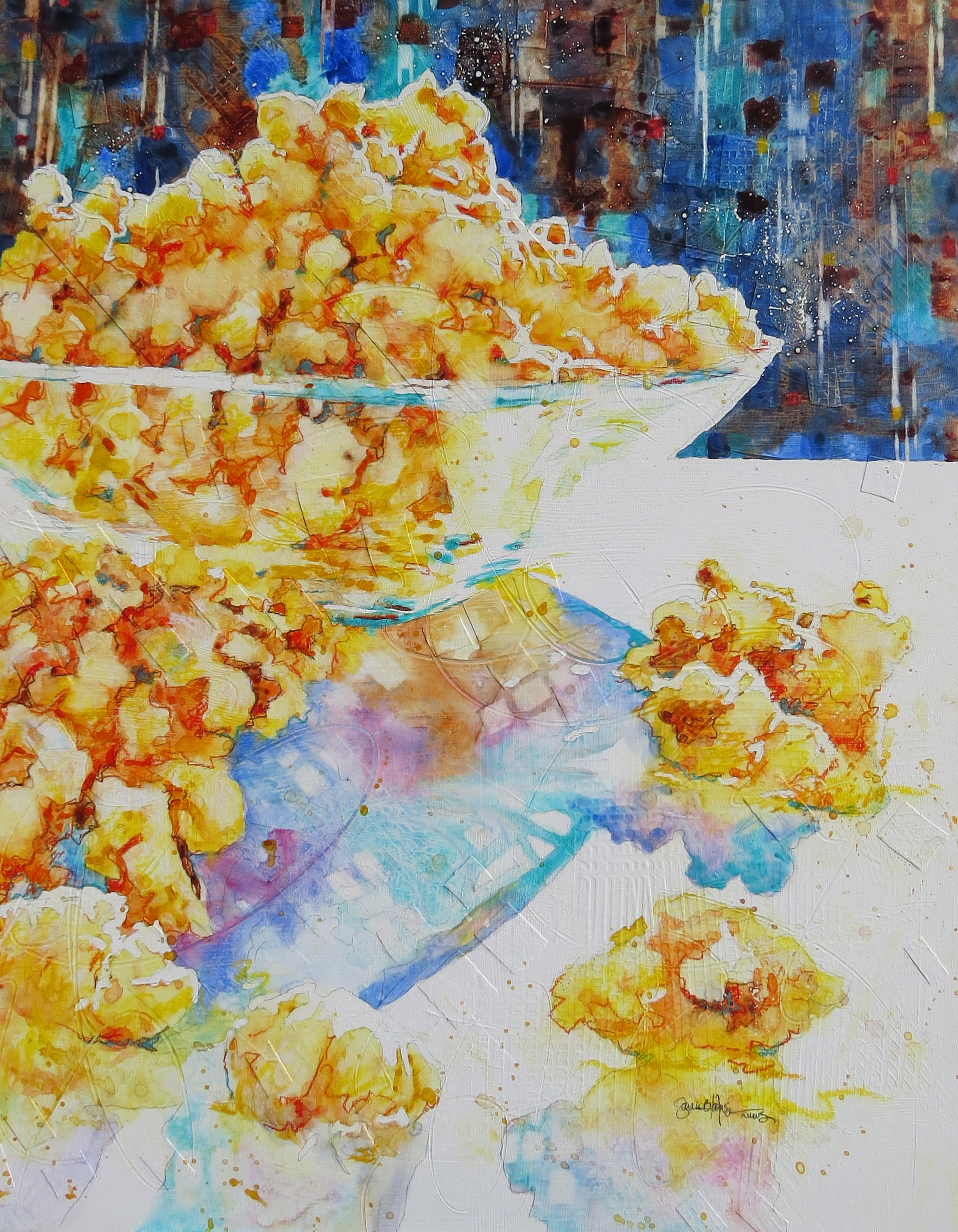 2015x2590 Watercolor Popcorn Painting Sbhansen Art - Popcorn Painting