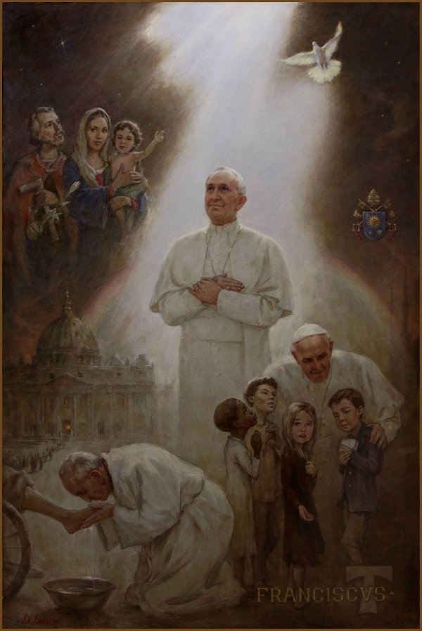 600x898 Official Portrait Of Pope Francis, By Igor Babailov - Pope Francis Painting