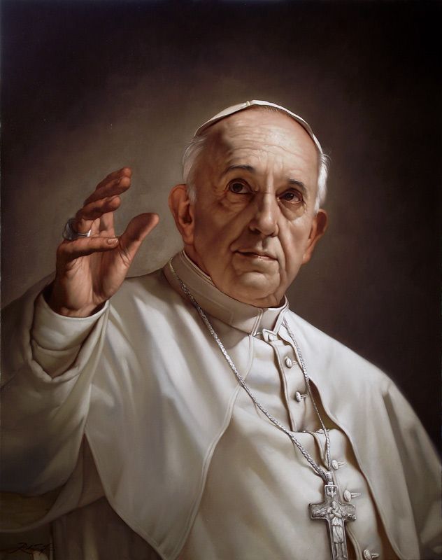 632x800 Pape - Pope Francis Painting