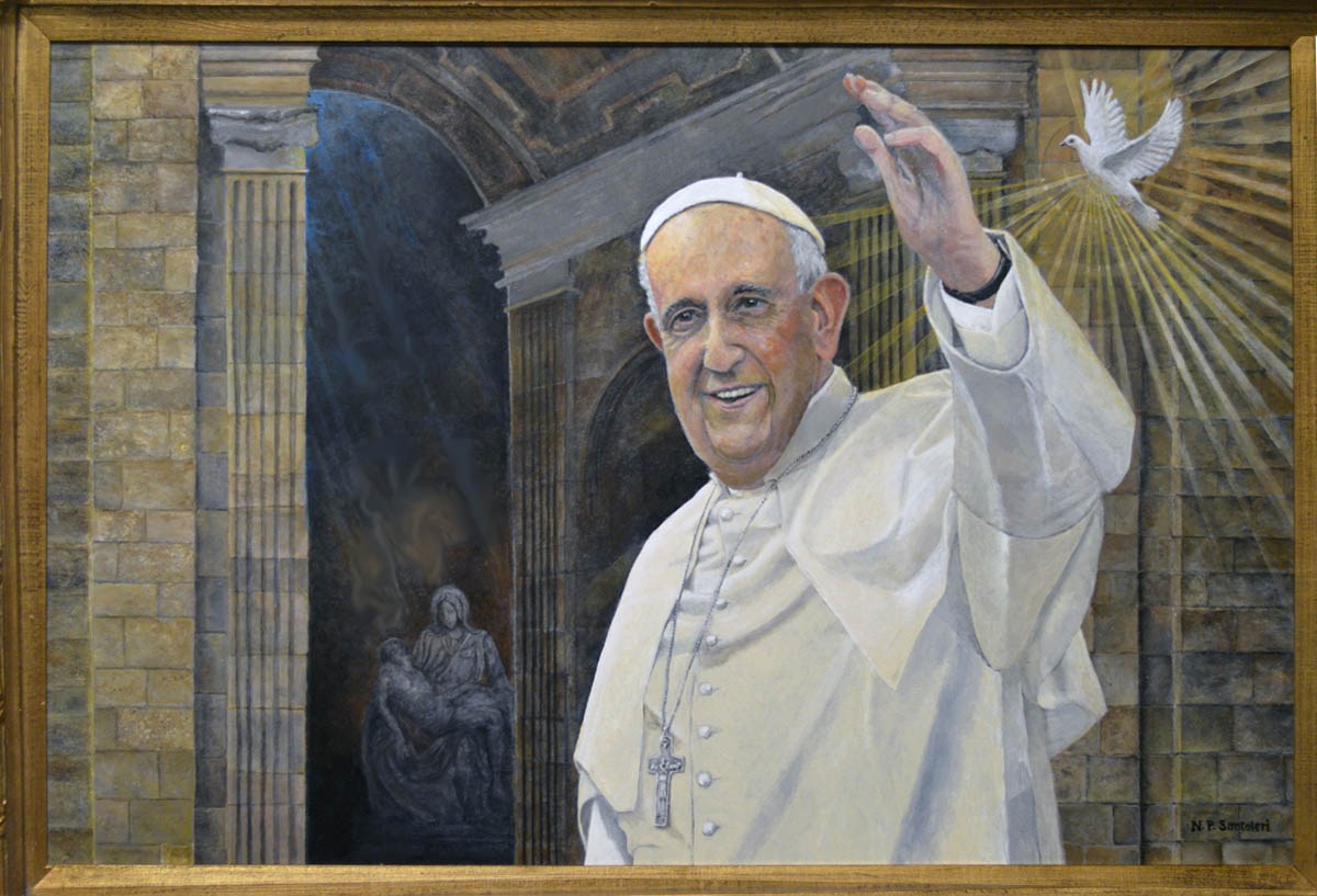 1200x817 Pope Francis Painting - Pope Francis Painting